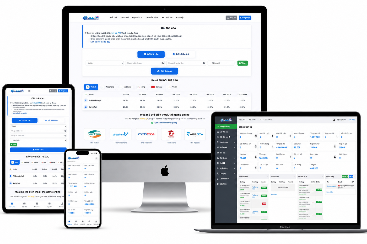 Source Đổi Thẻ Cào Nạp Topup